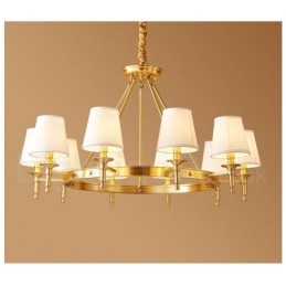 Designer Touch Decorative Pure Brass Round Chandelier Pendant Light Traditional Classic