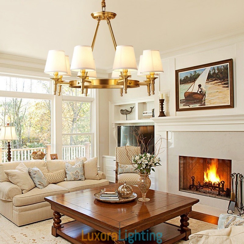 Designer Touch Decorative Pure Brass Round Chandelier Pendant Light Traditional Classic