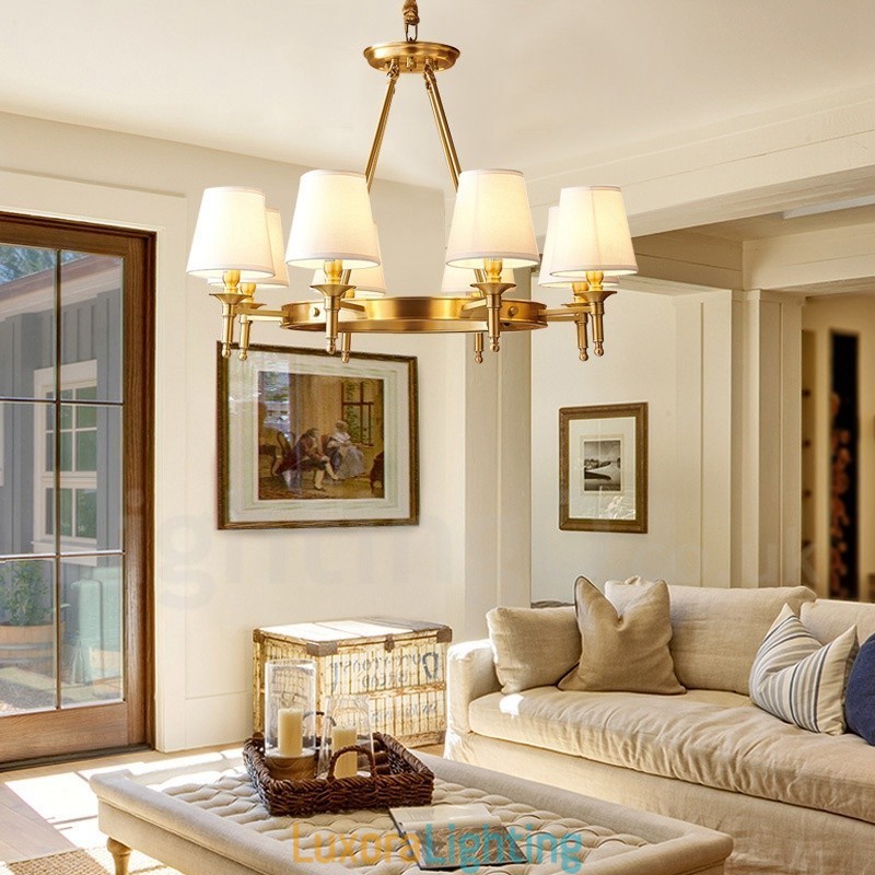 Designer Touch Decorative Pure Brass Round Chandelier Pendant Light Traditional Classic