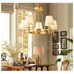 Designer Touch Decorative Pure Brass Round Chandelier Pendant Light Traditional Classic
