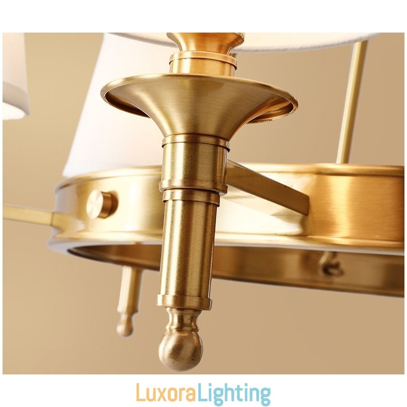 Designer Touch Decorative Pure Brass Round Chandelier Pendant Light Traditional Classic