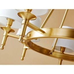 Designer Touch Decorative Pure Brass Round Chandelier Pendant Light Traditional Classic