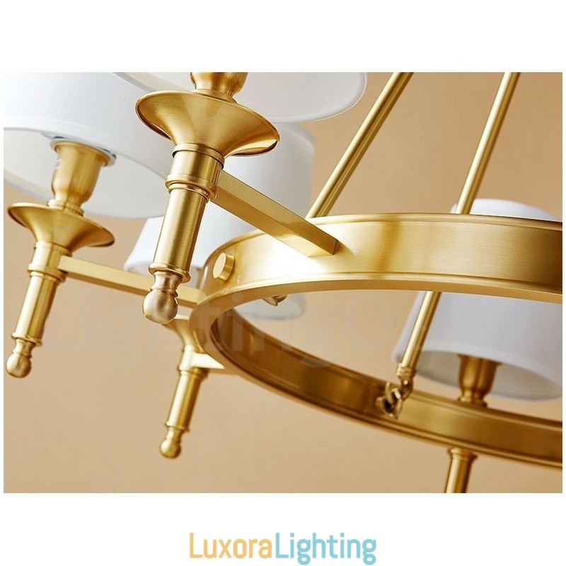 Designer Touch Decorative Pure Brass Round Chandelier Pendant Light Traditional Classic