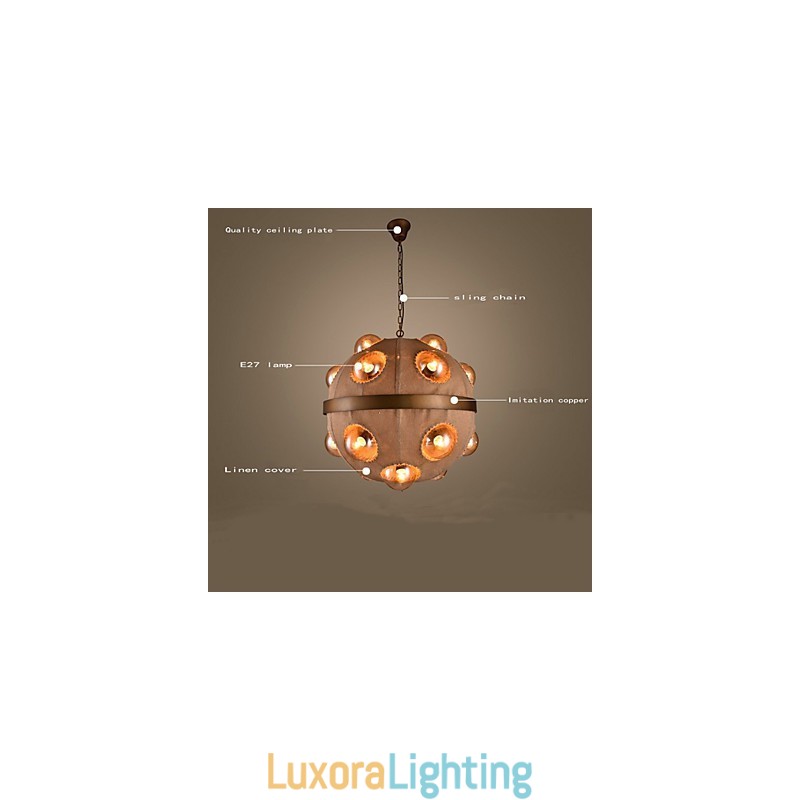 Designer Touch Decorative Country Painting Metal Chandelier Pendant LightBedroom