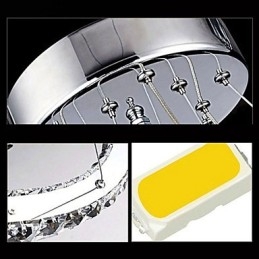 Designer Touch Decorative Pendant Lamps Ceiling Light Chandelier Lighting Round 4 Rings Large Ring Amber Crystal and Other Clear Crystal