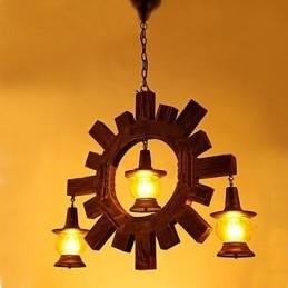 Designer Touch Decorative Antique Wood Chandelier American Country Iiving lamp lamp