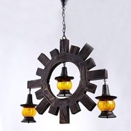 Designer Touch Decorative Antique Wood Chandelier American Country Iiving lamp lamp