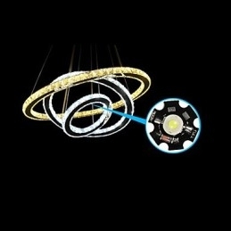 Designer Touch Decorative Crystal Ceiling Pendant Lamps Chandelier Lighting Fixtures with Warm and Cool White D406080cm