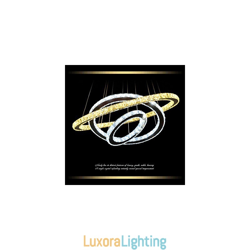 Designer Touch Decorative Crystal Ceiling Pendant Lamps Chandelier Lighting Fixtures with Warm and Cool White D406080cm