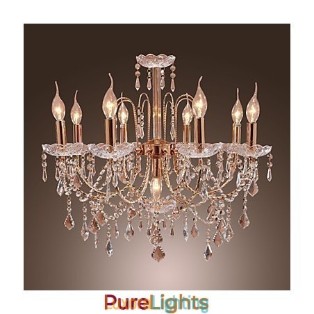 Designer Touch Decorative Elegant Crystal Chandelier with 9 Lights