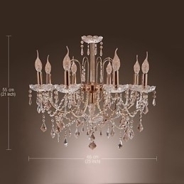 Designer Touch Decorative Elegant Crystal Chandelier with 9 Lights