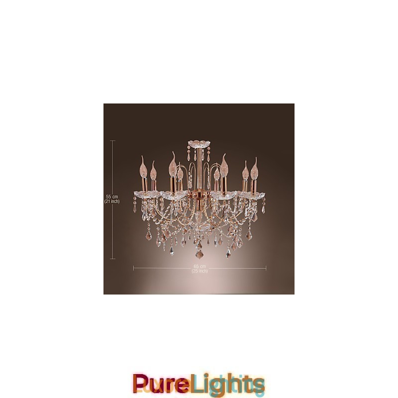 Designer Touch Decorative Elegant Crystal Chandelier with 9 Lights