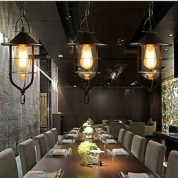 Designer Touch Decorative Vintage Country Painting Metal Pendant Light Garage