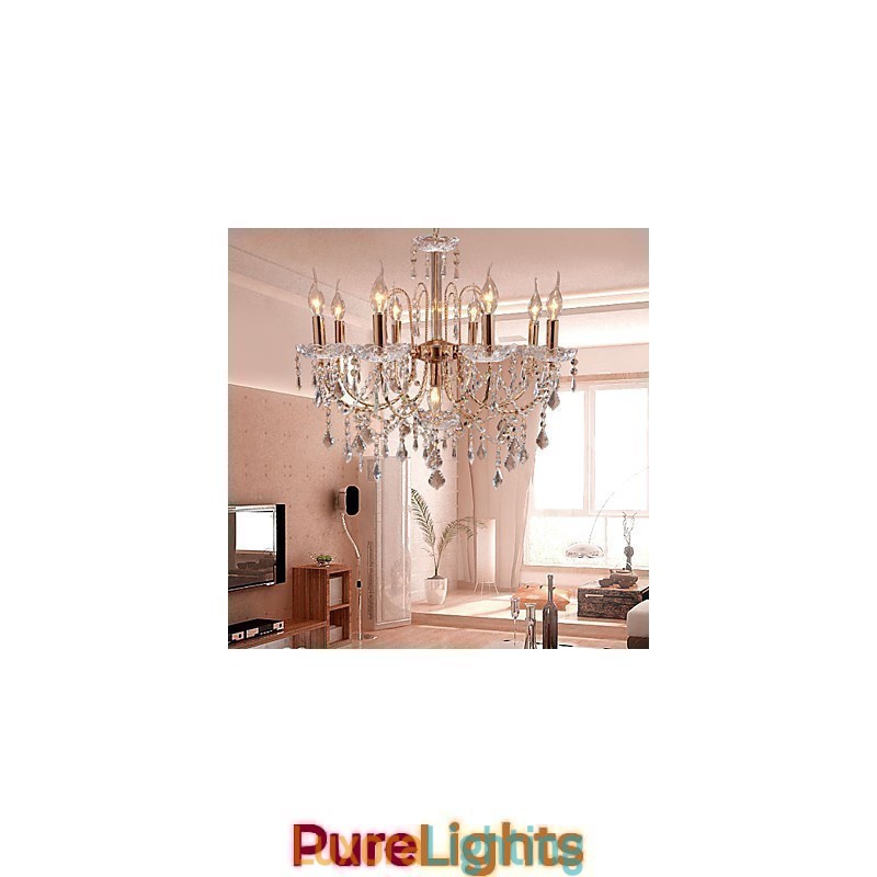 Designer Touch Decorative Elegant Crystal Chandelier with 9 Lights