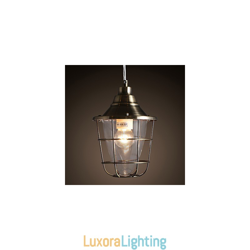 Designer Touch Decorative Retro Mini Style Electroplated Metal Pendant Light