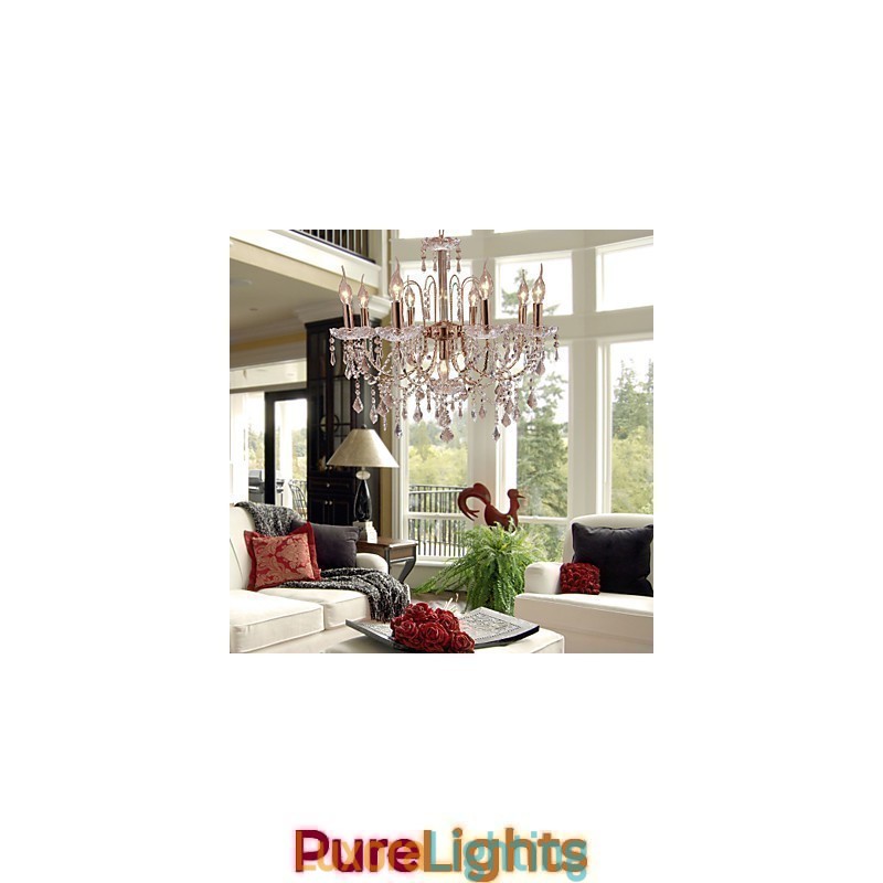 Designer Touch Decorative Elegant Crystal Chandelier with 9 Lights