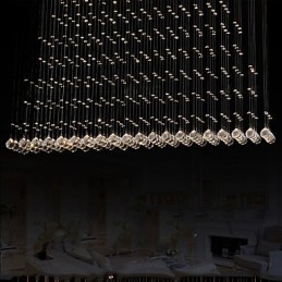 Designer Touch Decorative K9 Crystal Pendant Lamp Hanging Wire Chandelier Lighting Ceiling Light Indoor Caf茅