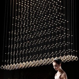 Designer Touch Decorative K9 Crystal Pendant Lamp Hanging Wire Chandelier Lighting Ceiling Light Indoor Caf茅