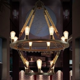 Designer Touch Decorative American Industrial Windge Hemp 12 European Retro Lamp