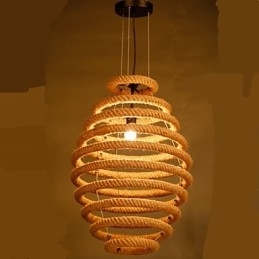 Designer Touch Decorative American Country Hemp Honeycomb Chandelier