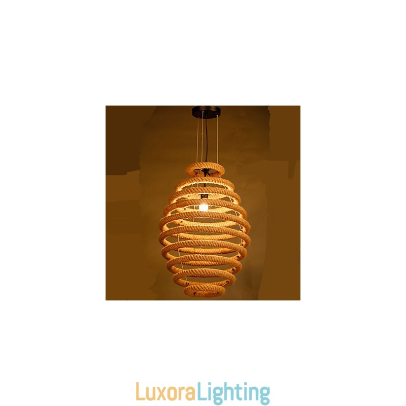 Designer Touch Decorative American Country Hemp Honeycomb Chandelier