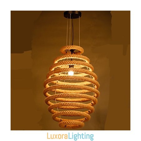Designer Touch Decorative American Country Hemp Honeycomb Chandelier