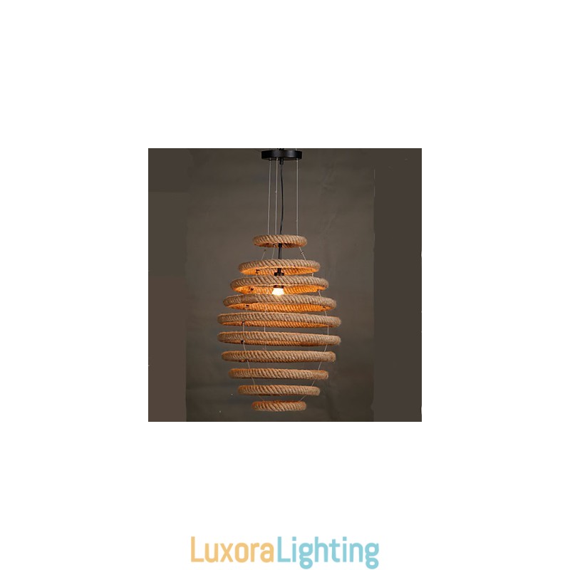 Designer Touch Decorative American Country Hemp Honeycomb Chandelier