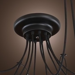 Designer Touch Decorative Chandelier Vintage Design Bulbs Included Living 10 Lights Pendant Light