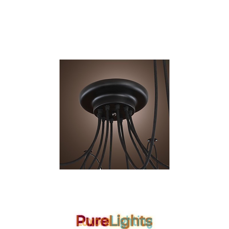 Designer Touch Decorative Chandelier Vintage Design Bulbs Included Living 10 Lights Pendant Light