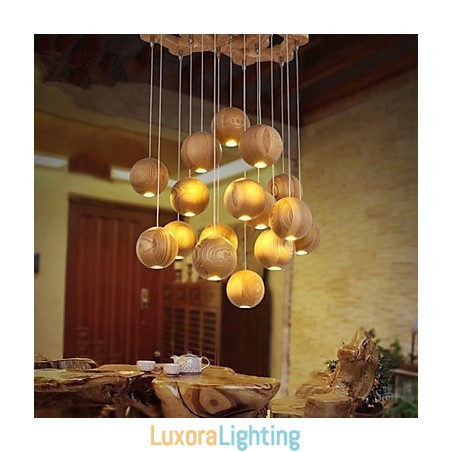 Designer Touch Decorative Pendant Lights Mini Style Lantern Wood Bamboo