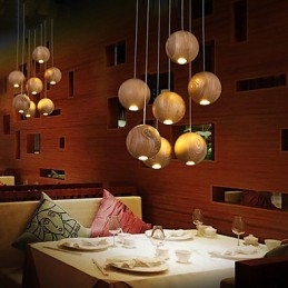 Designer Touch Decorative Pendant Lights Mini Style Lantern Wood Bamboo