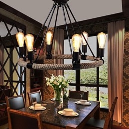 Designer Touch Decorative Chandelier Pendant Light Mini Style Rustic Lodge Metal