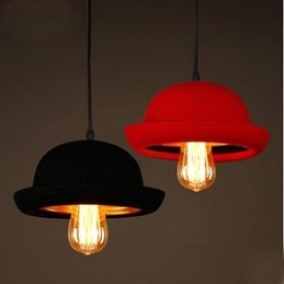 Designer Touch Decorative Hat Pendant Cafe Design Black Chandelier