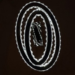 Designer Touch Decorative Modern Crystal Pendant Light with Oval Double Ring for