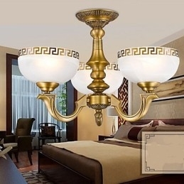 Designer Touch Decorative Full Copper lamp Marble Dining Original Modern Copper Chandelier
