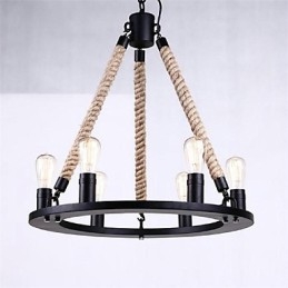 Designer Touch Decorative Pendant Light 6 Lights Country Style Wrought Iron