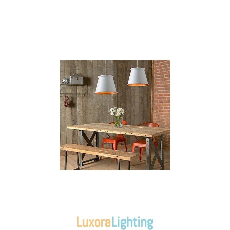 Designer Touch Decorative Classic Rustic Lodge Vintage Mini Style Painting Metal Pendant Light