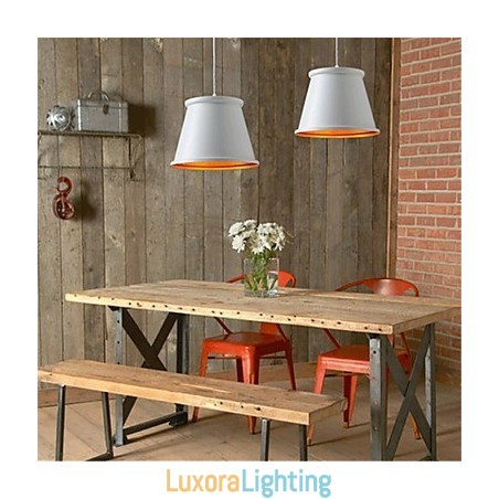 Designer Touch Decorative Classic Rustic Lodge Vintage Mini Style Painting Metal Pendant Light