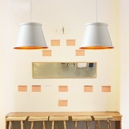 Designer Touch Decorative Classic Rustic Lodge Vintage Mini Style Painting Metal Pendant Light