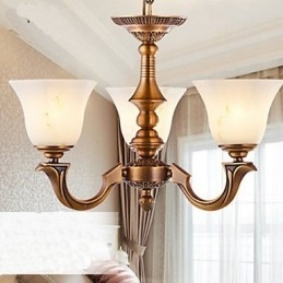 Designer Touch Decorative European Style Chandelier Full copper lamp Marble lamps
