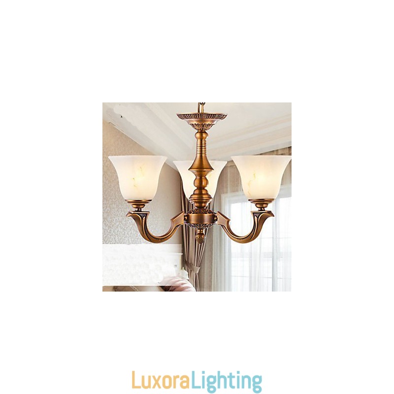 Designer Touch Decorative European Style Chandelier Full copper lamp Marble lamps