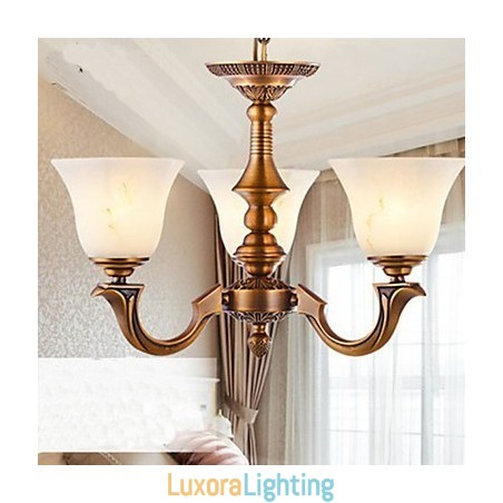 Designer Touch Decorative European Style Chandelier Full copper lamp Marble lamps