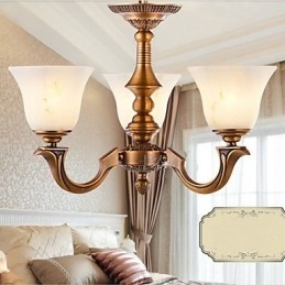Designer Touch Decorative European Style Chandelier Full copper lamp Marble lamps