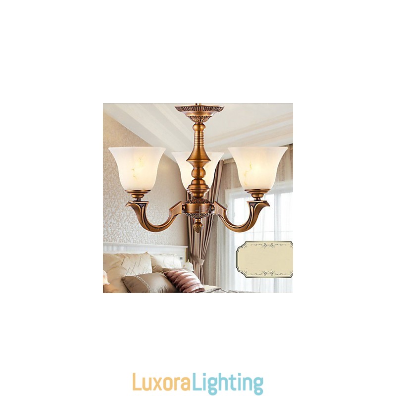 Designer Touch Decorative European Style Chandelier Full copper lamp Marble lamps