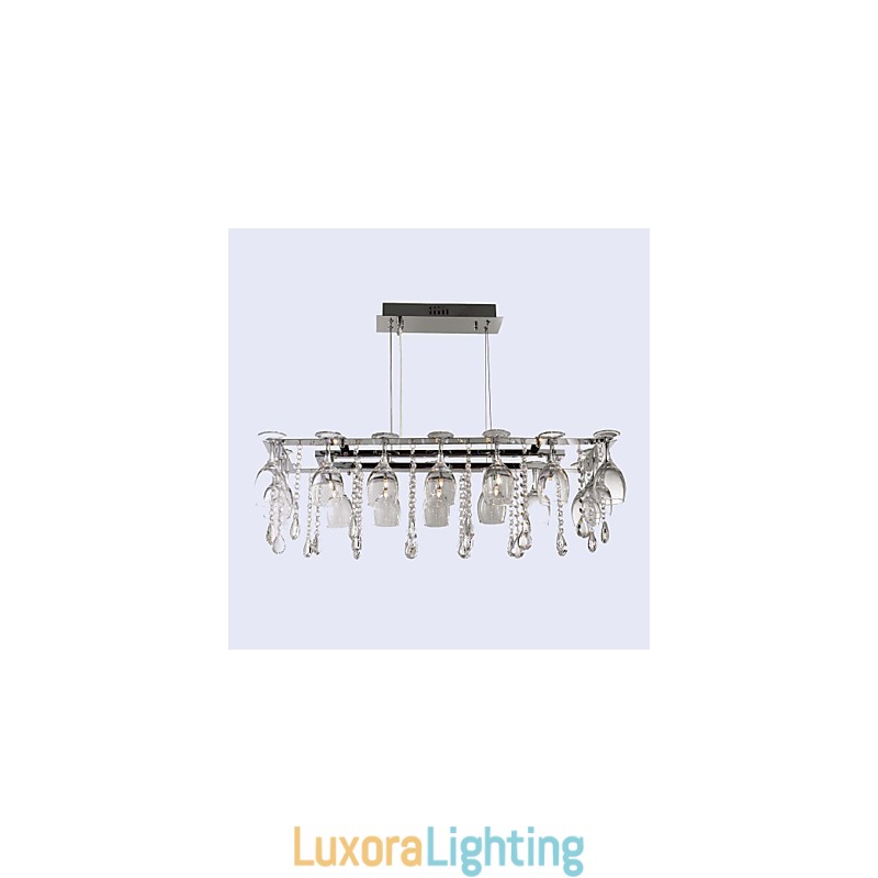 Designer Touch Decorative Modern Contemporary Traditional Classic Crystal Chrome Metal Pendant Light