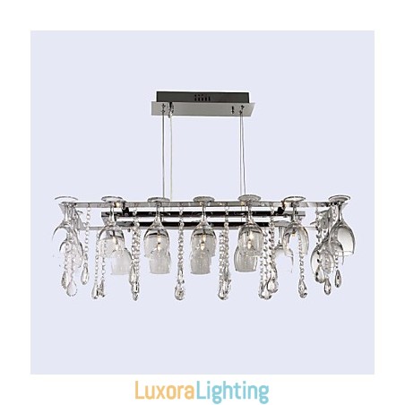 Designer Touch Decorative Modern Contemporary Traditional Classic Crystal Chrome Metal Pendant Light