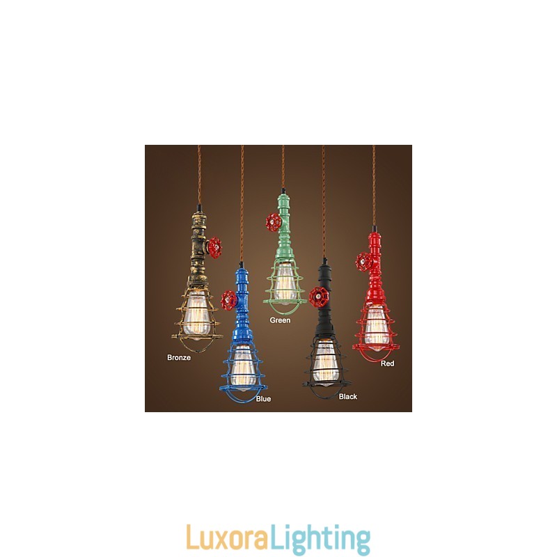 Designer Touch Decorative E26 Vintage Pendant Light Waterpipe Design Lights