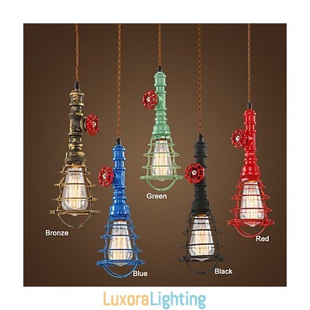 Designer Touch Decorative E26 Vintage Pendant Light Waterpipe Design Lights