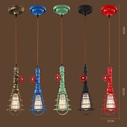 Designer Touch Decorative E26 Vintage Pendant Light Waterpipe Design Lights