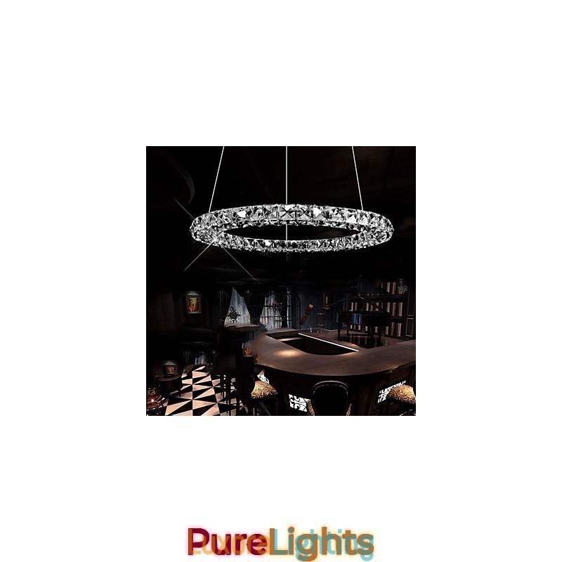 Designer Touch Decorative Crystal Pendant Lighting Modern Single D40CM Three Sides K9 Crystal Indoor Ceiling Lights Lamp Fixtures